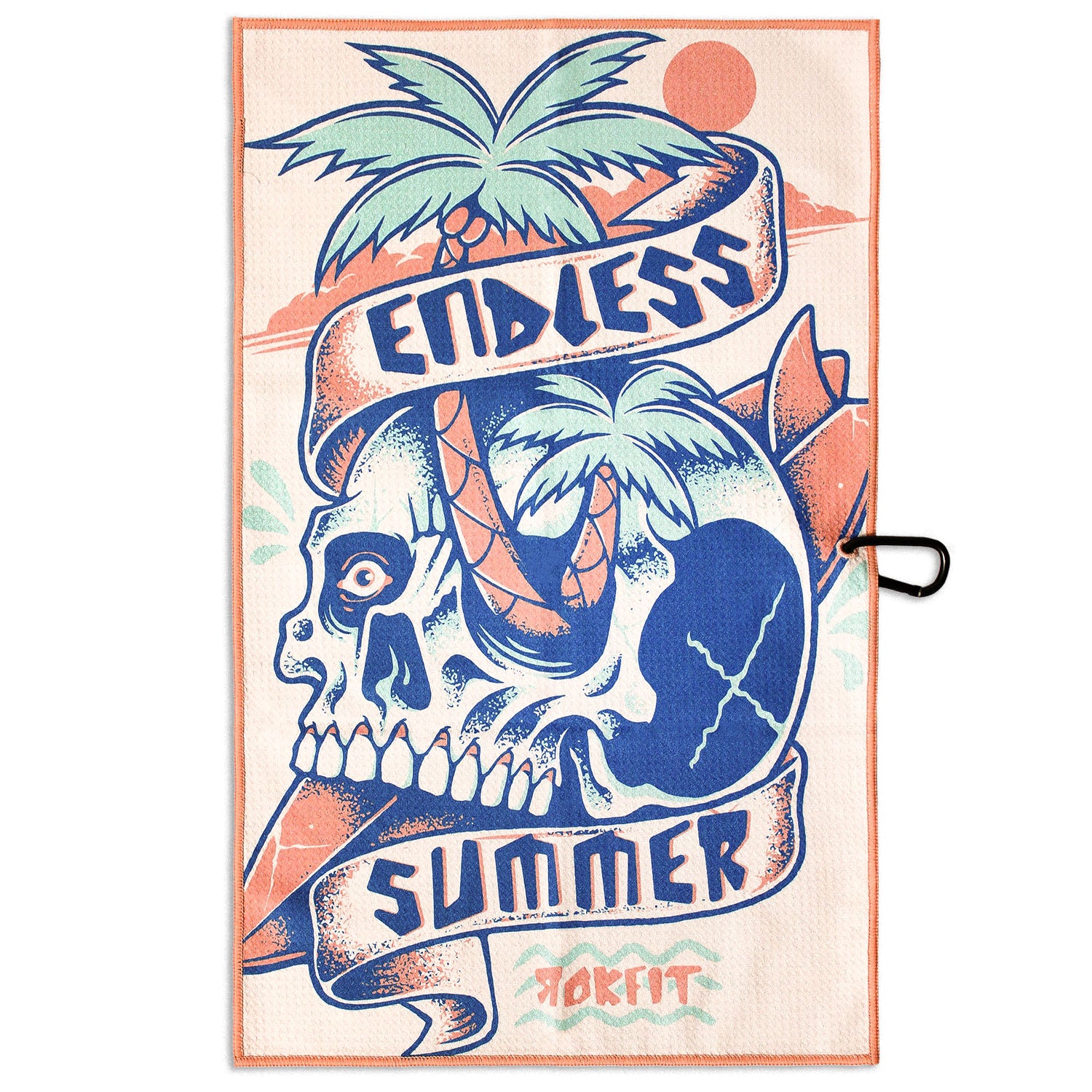 Front view of Utility Towel with 'Endless Summer' graphic