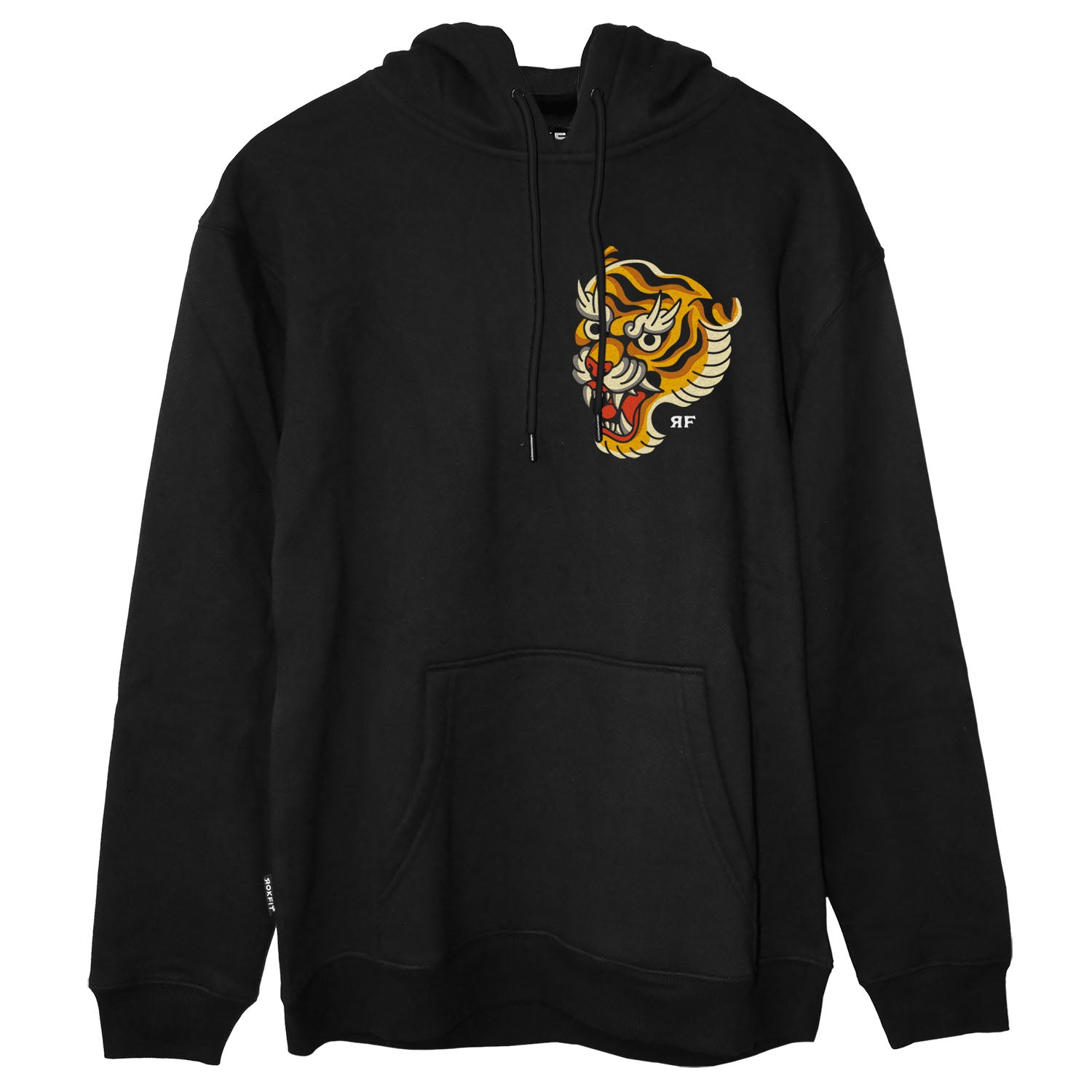 Front view of black unisex hoody with 'Make Excuses or Make Progress' graphic