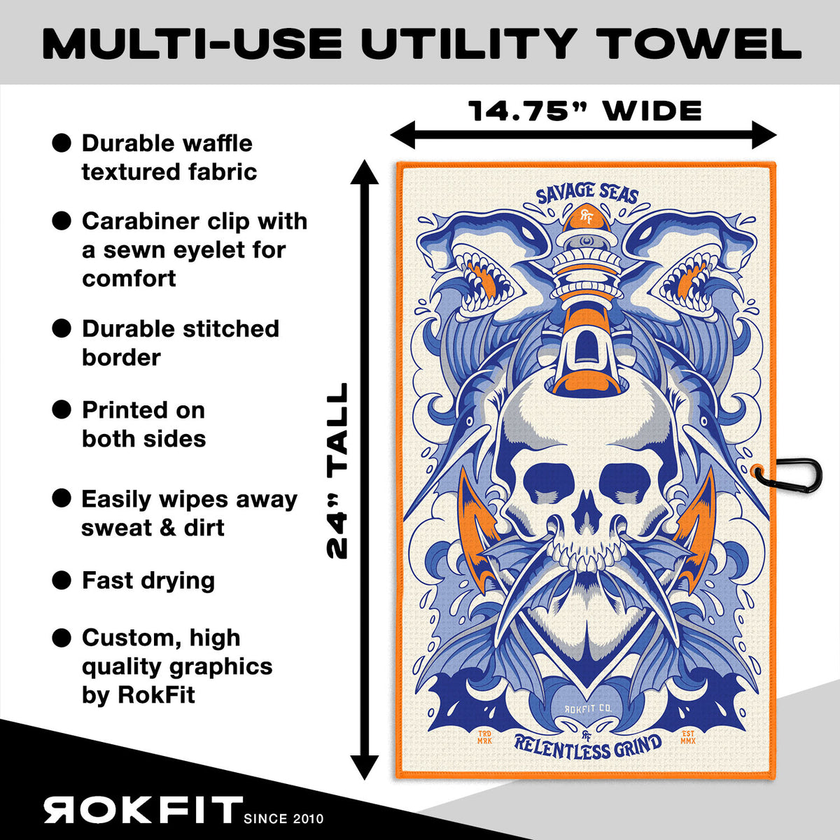 Utility Towel - Savage Seas, Relentless Grind