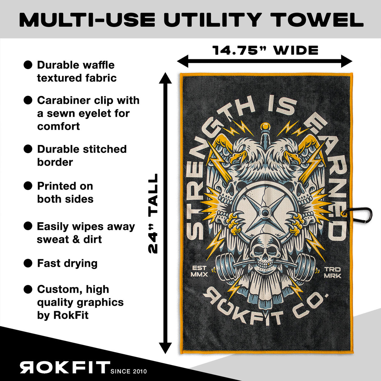 Utility Towel - Strength Is Earned