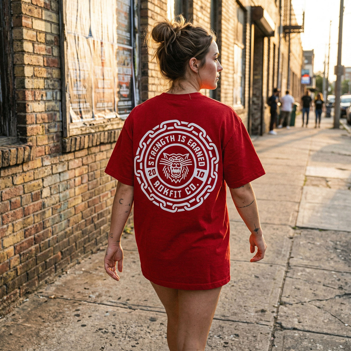 Strength Is Earned Badge - Street Tee
