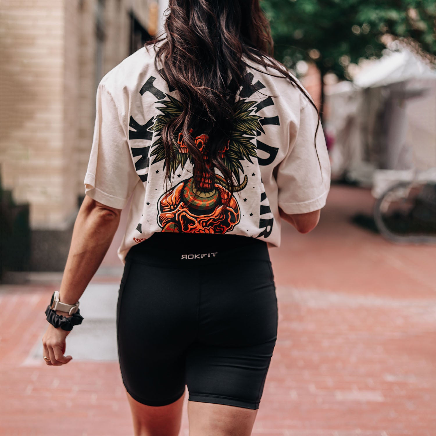 RokFit Women s Black Biker Shorts Women Medium