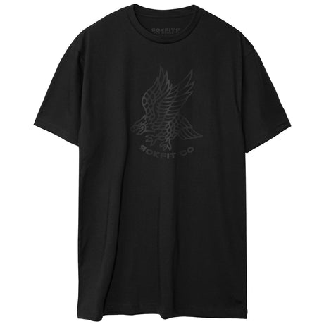 Front view of black unisex Active Tee with 'Black Flash' graphic