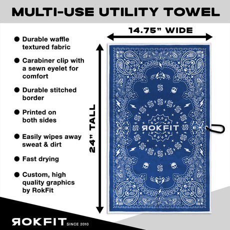 Utility Towel - Paisley Blue