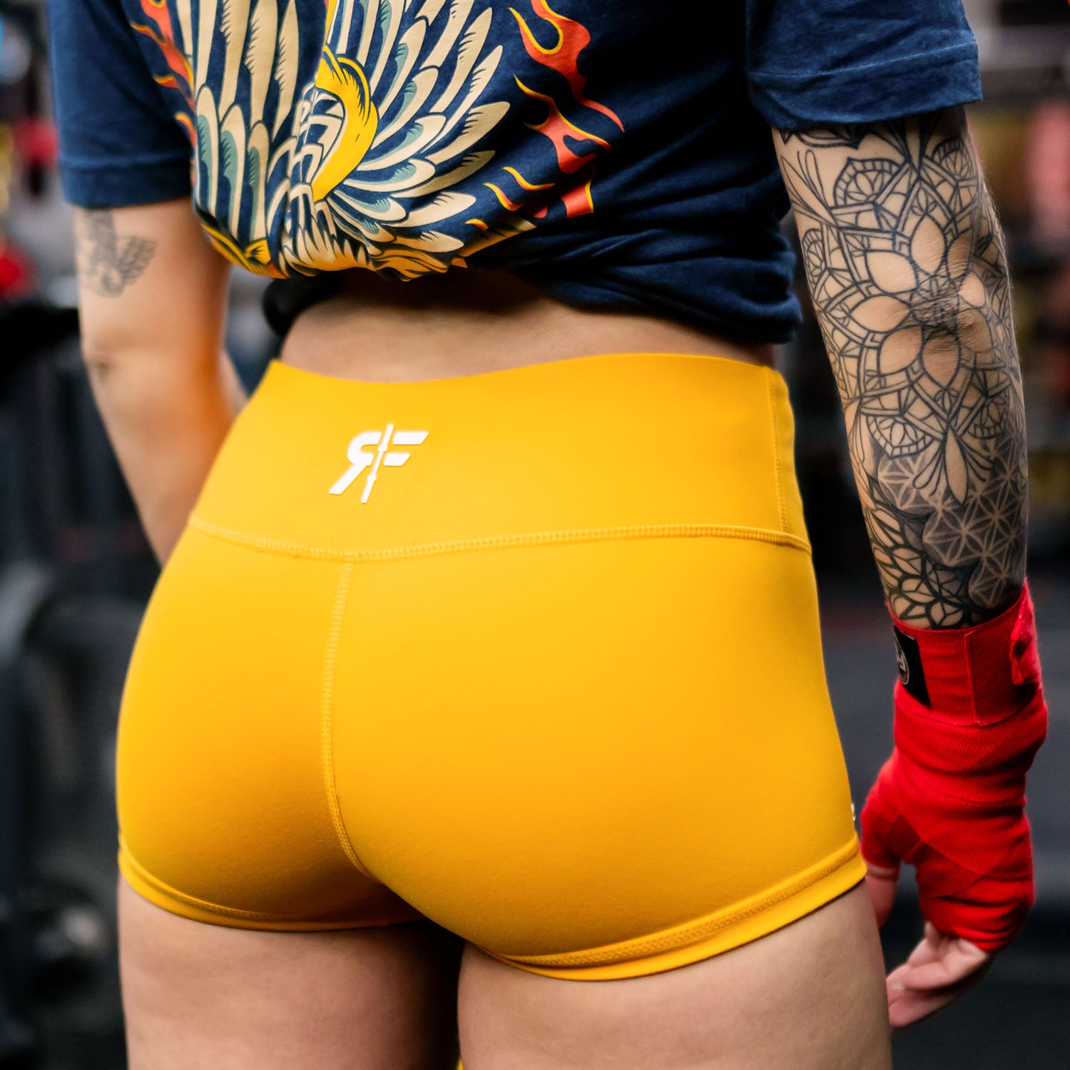 RokFit Women's Gold Booty Shorts