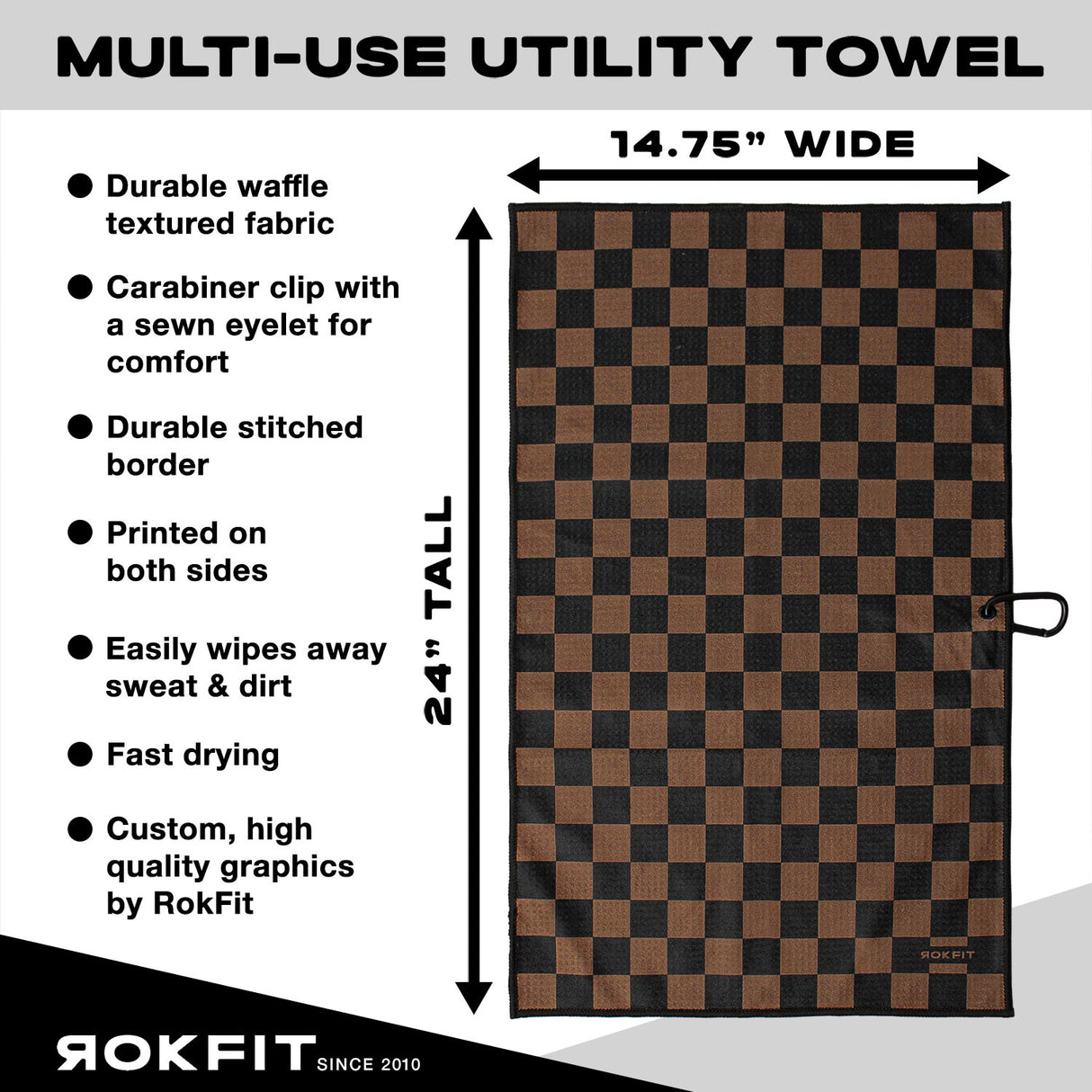 Utility Towel - Black & Gum Checker