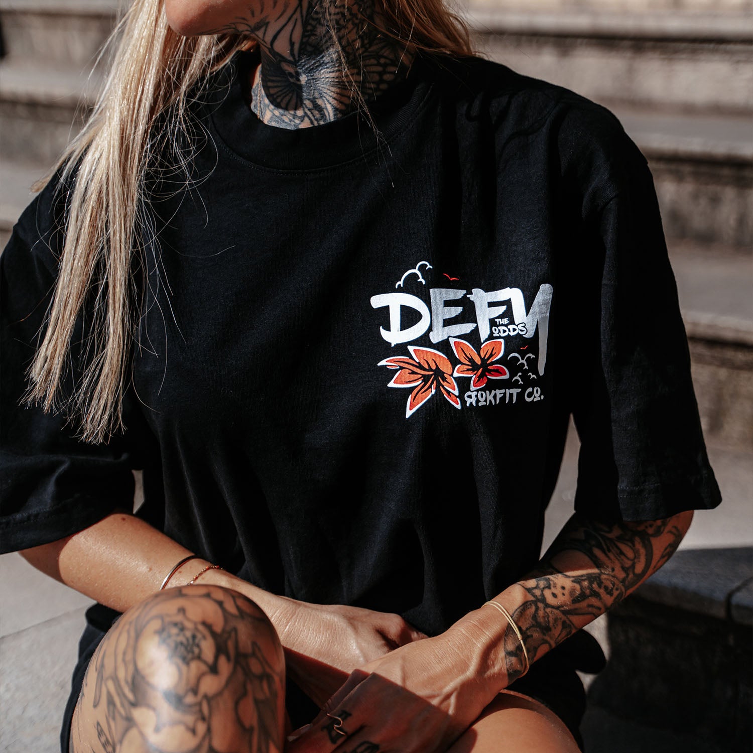 Defy The Odds' - Oversized Street Tee by RokFit Defy The Odds' - Oversized Street Tee by RokFit