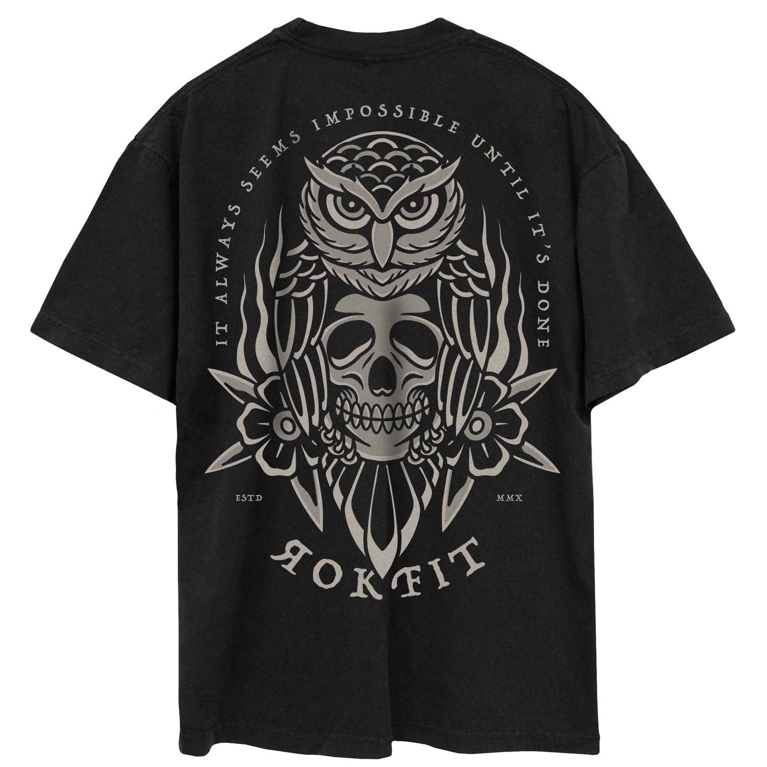【KOOLOSET】Rock and Roll Damage Half Tee KOLBY SHORT CUT HEAVYWEIGHT TEE - CREAM