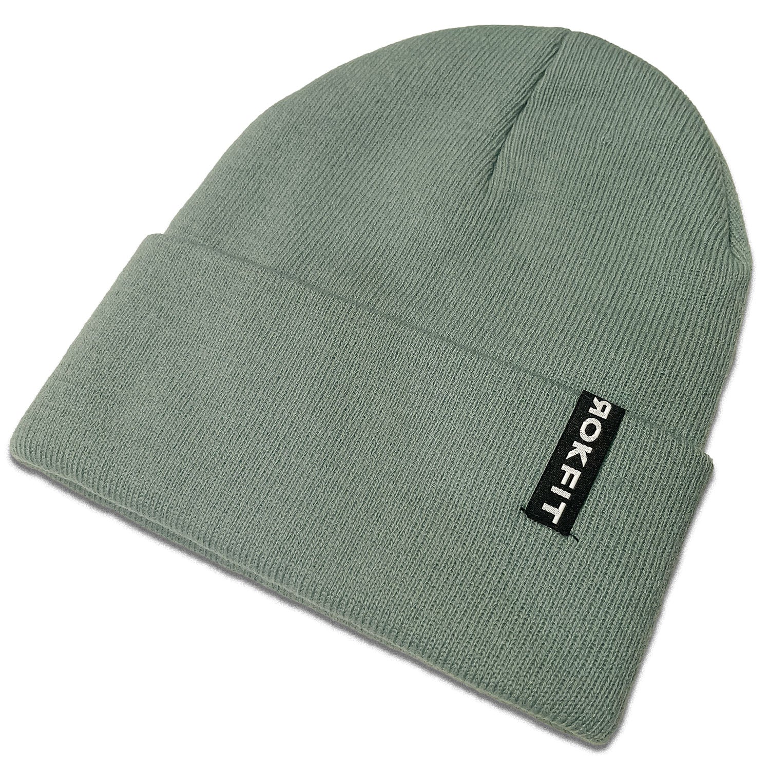 RokFit Logo - Sage - Cuffed Beanie