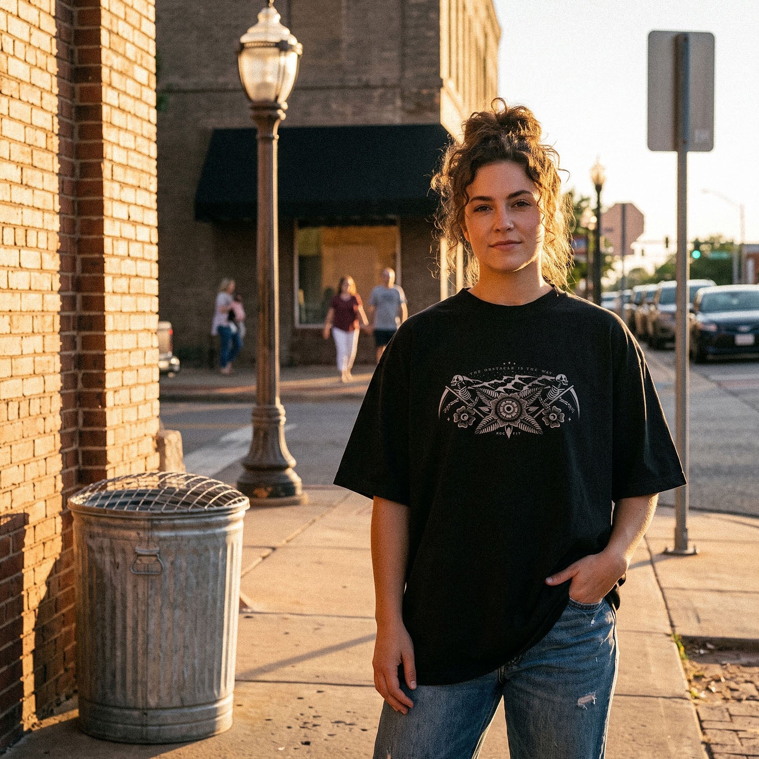 The Obstacle Is The Way' Vintage Black Street Tee | RokFit