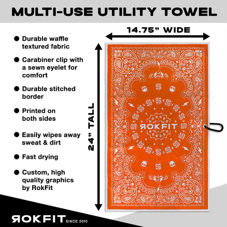 Utility Towel - Paisley Orange