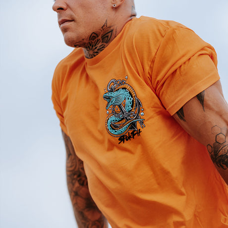 Male model outdoors wearing unisex Active Tee with 'Prepare For The Unknown' graphic