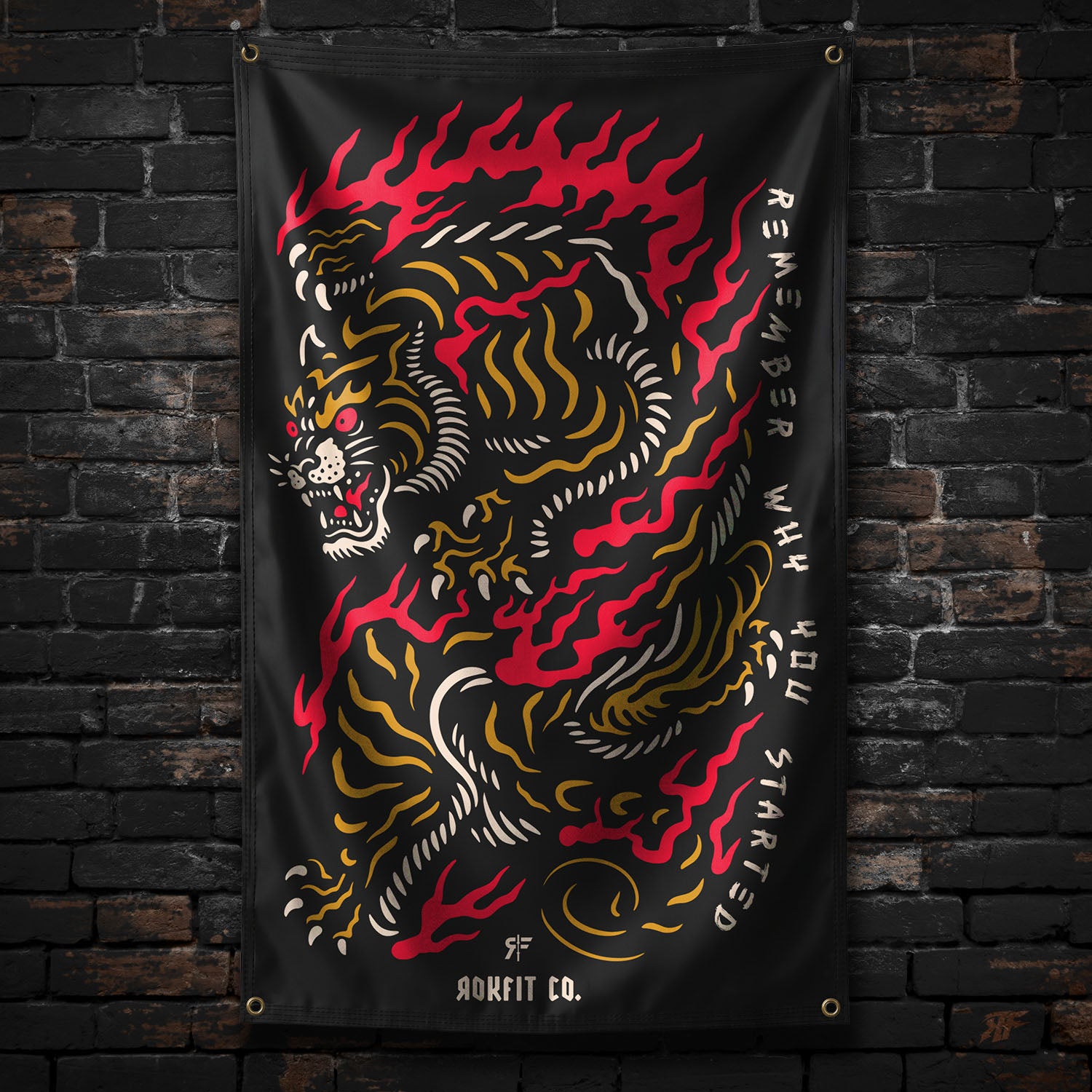 Utility Gym Flag | Double-Sided Garage Gym Banner | RokFit