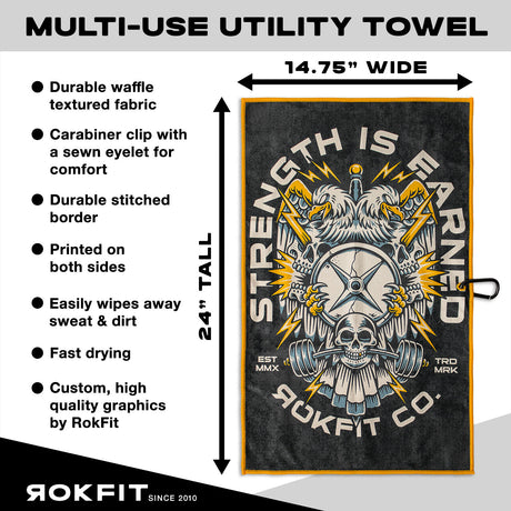 Utility Towel - Strength Is Earned