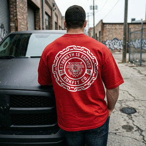 Strength Is Earned Badge - Street Tee